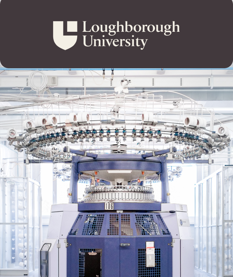 Image of university lab with Loughborough University Logo on overlaying it.